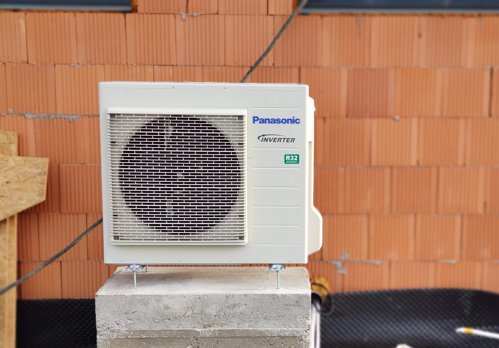 Nainštalované tepelné čerpadlo Panasonic